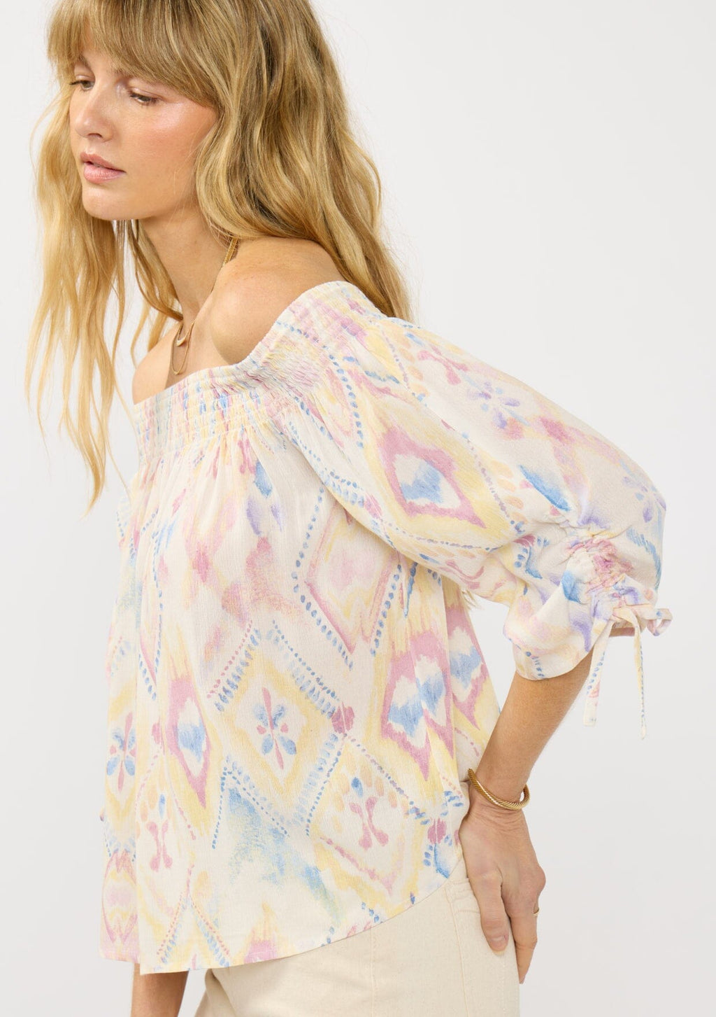 Sunwashed Off Shoulder Top