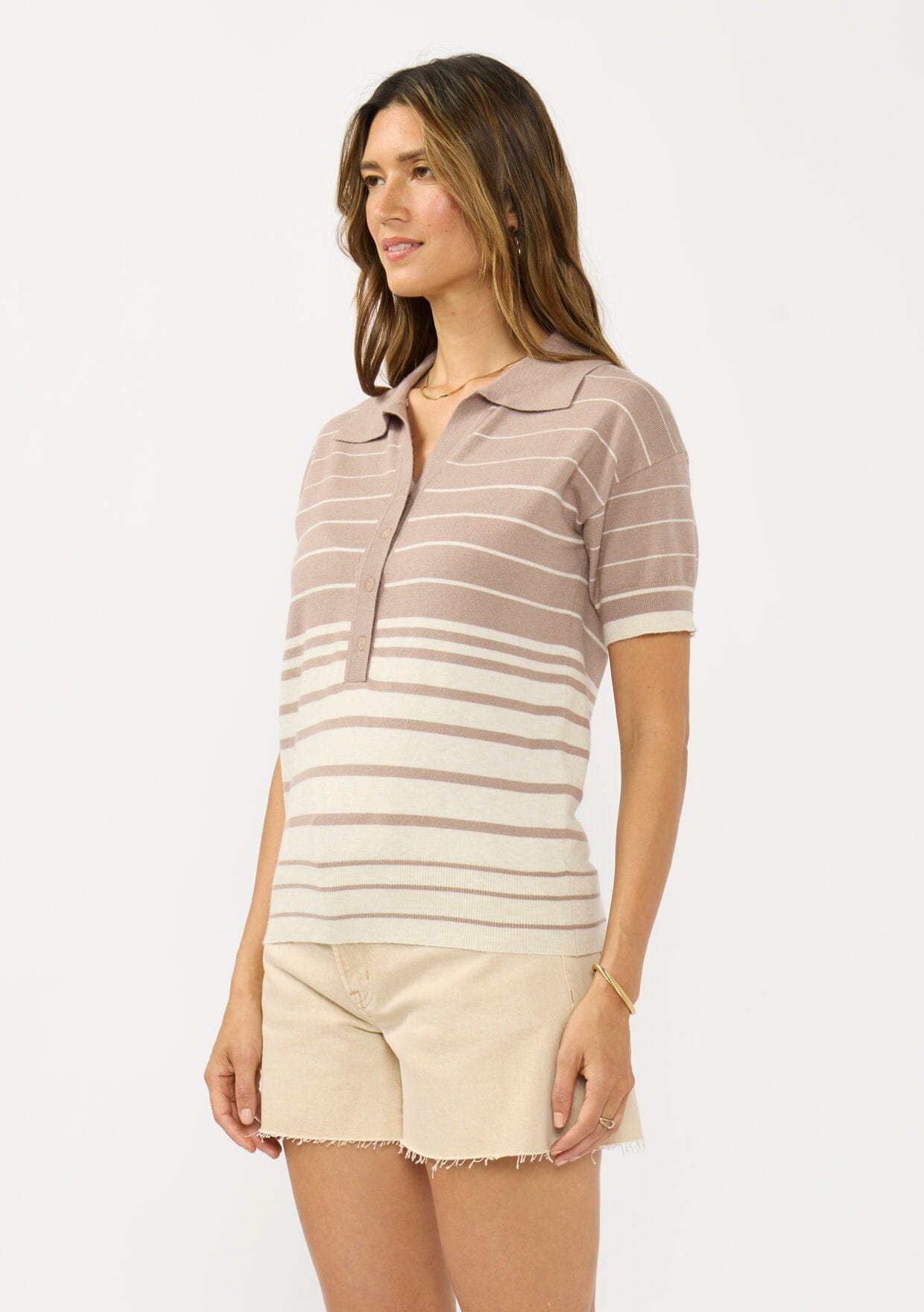 Madison Striped Polo Sweater