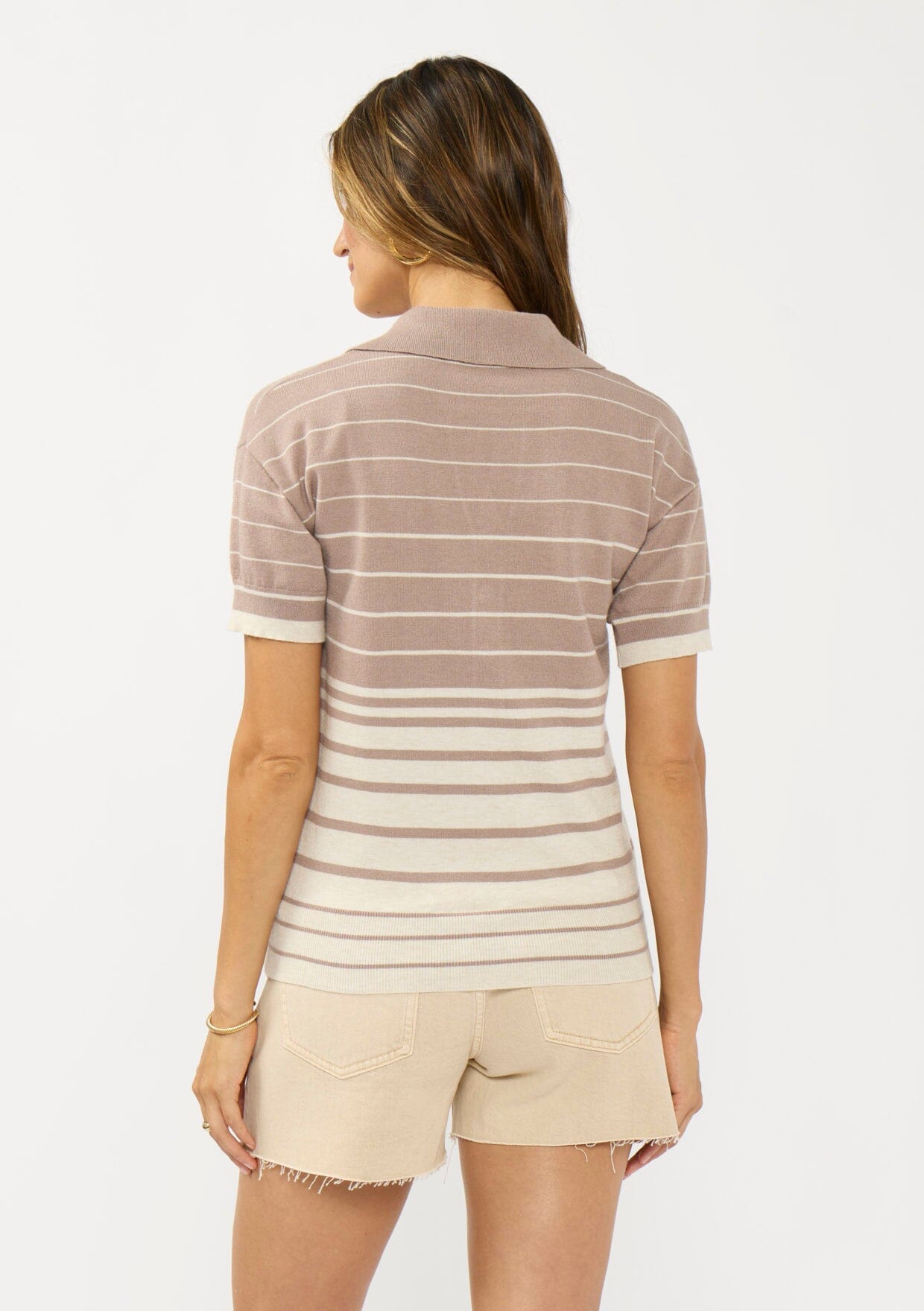 Madison Striped Polo Sweater
