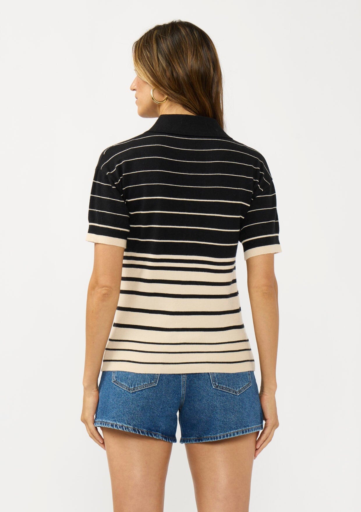 Madison Striped Polo Sweater