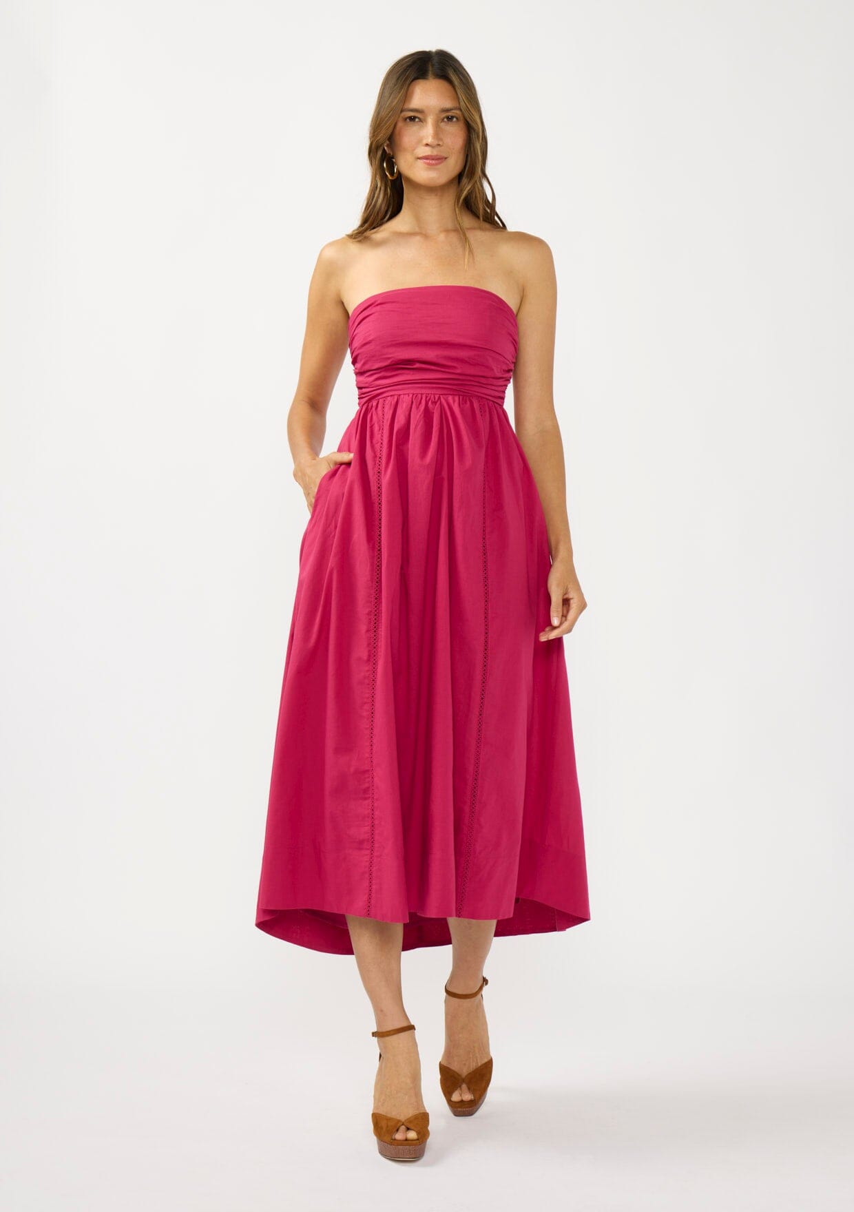 Zafira Strapless Midi Dress