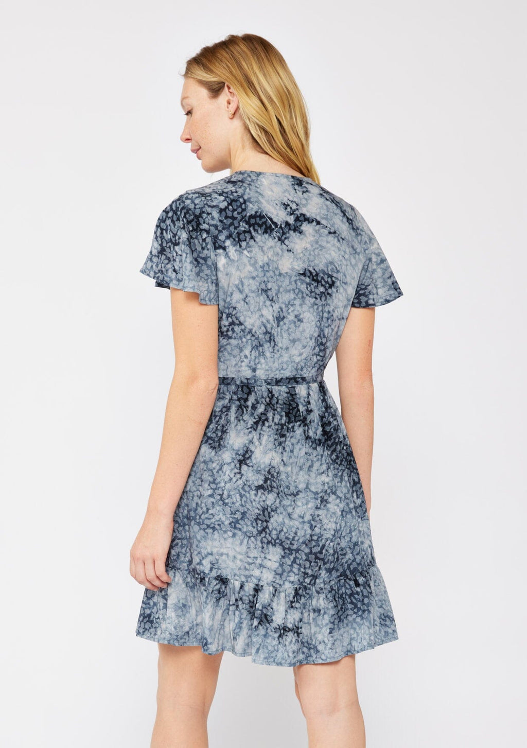 Wild Sky Mini Wrap Dress