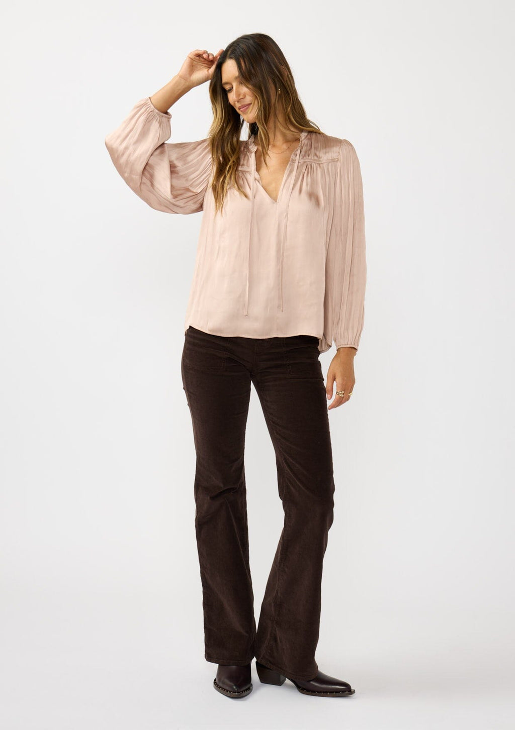 Corinne Pleated Blouse