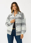 Ashford Fuzzy Plaid Coatigan