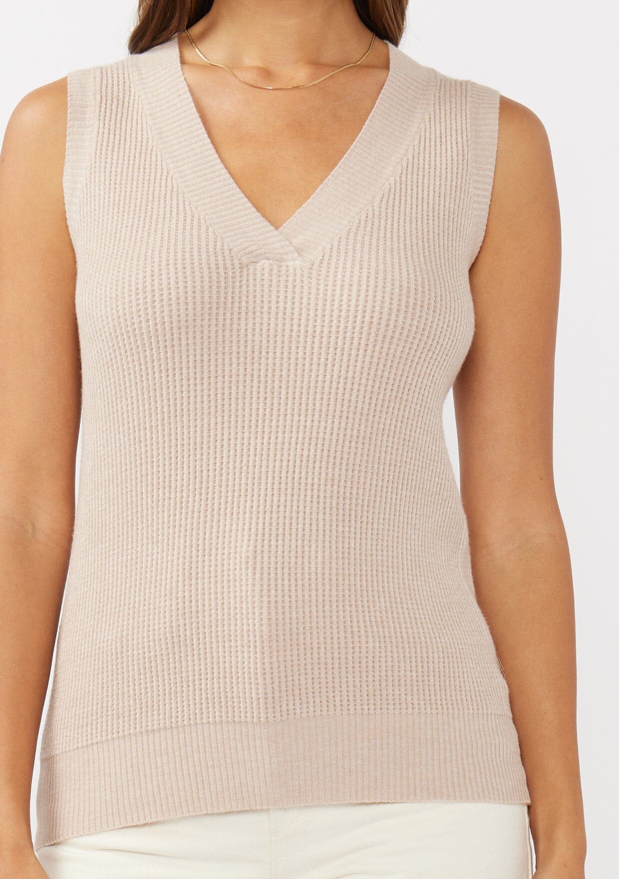 Jessie Waffle Knit Sweater Tank