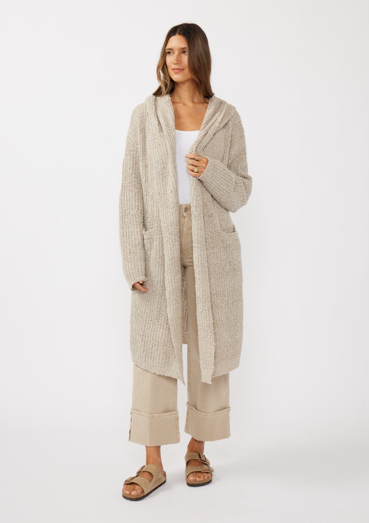 Lina Space Dye Hooded Cardigan