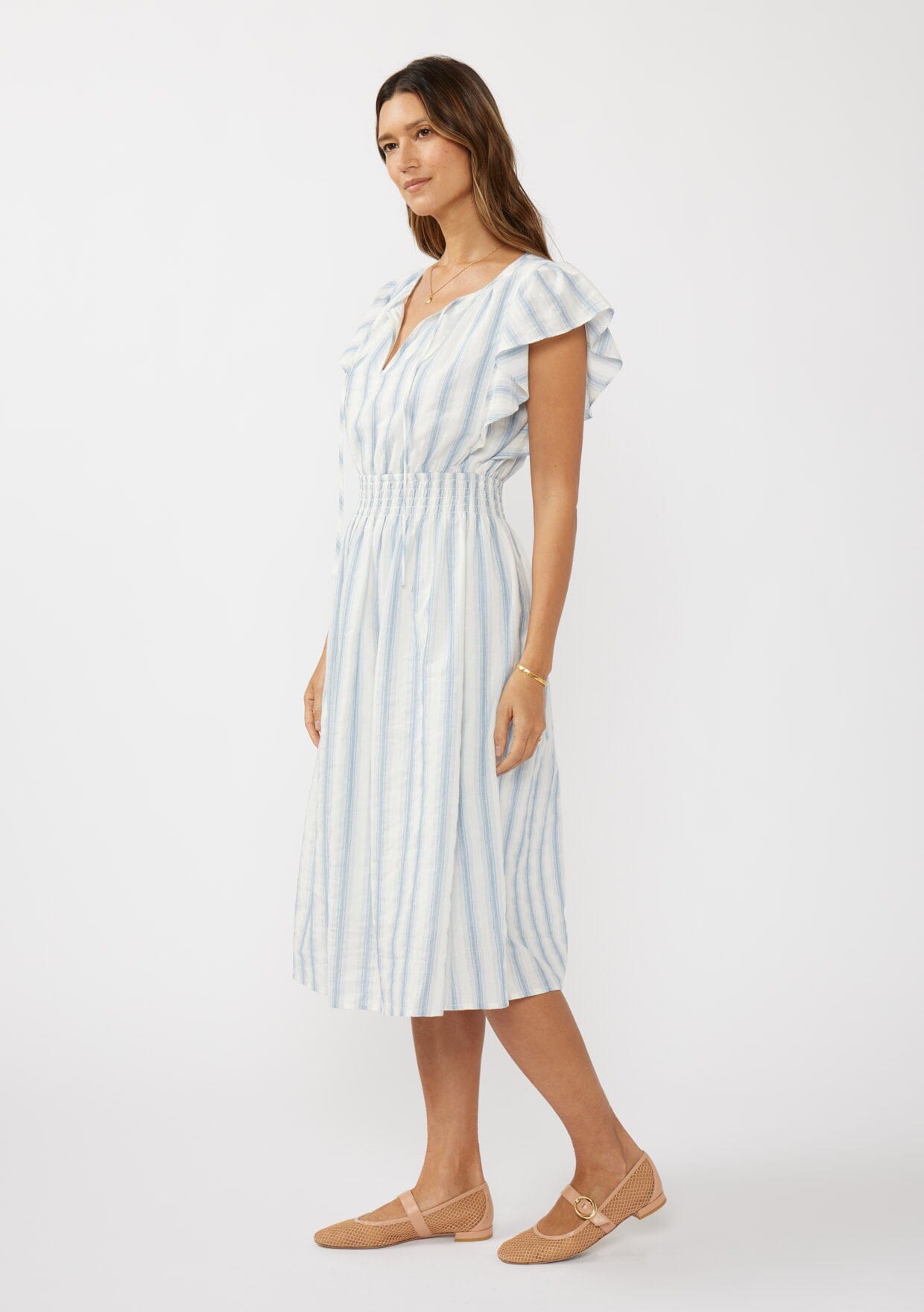 Georgia Striped Midi Dress