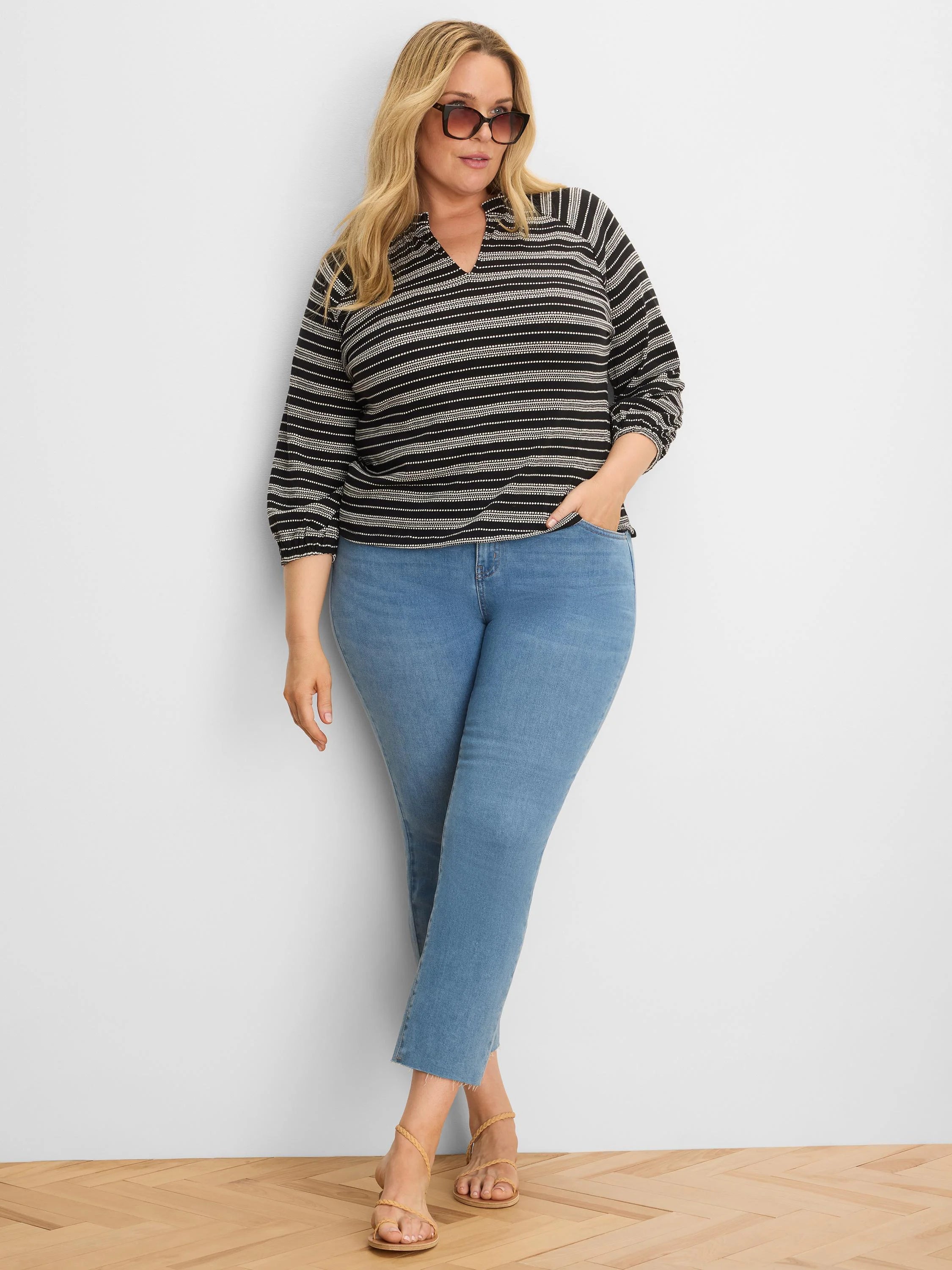 Dashing Stripe Knit Top