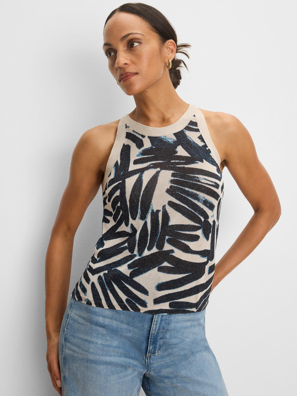 Painted Palms Sweater Tank
