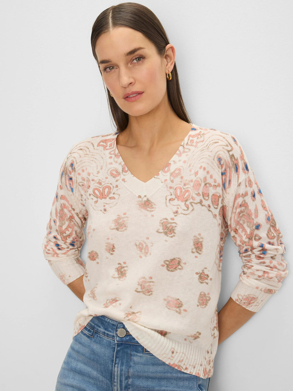Placed Paisley Supersoft Sweater