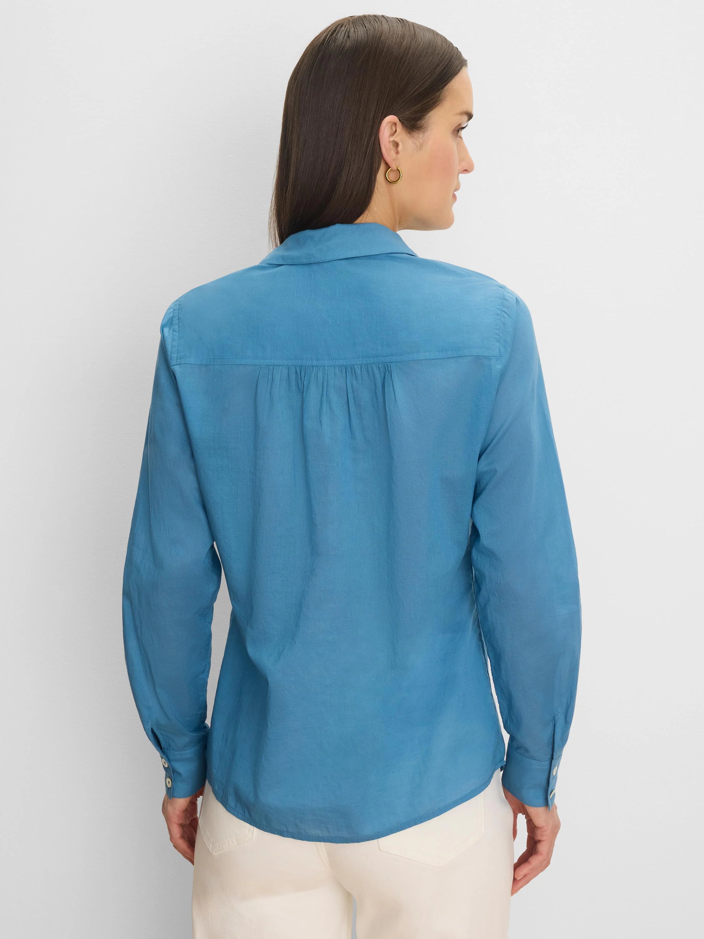 Dimensional Bloom Cotton Lawn Shirt