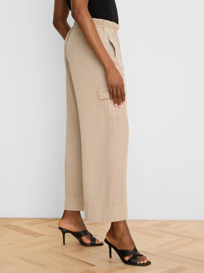 Eliot Wide Leg Drapey Cargo Ankle Pant