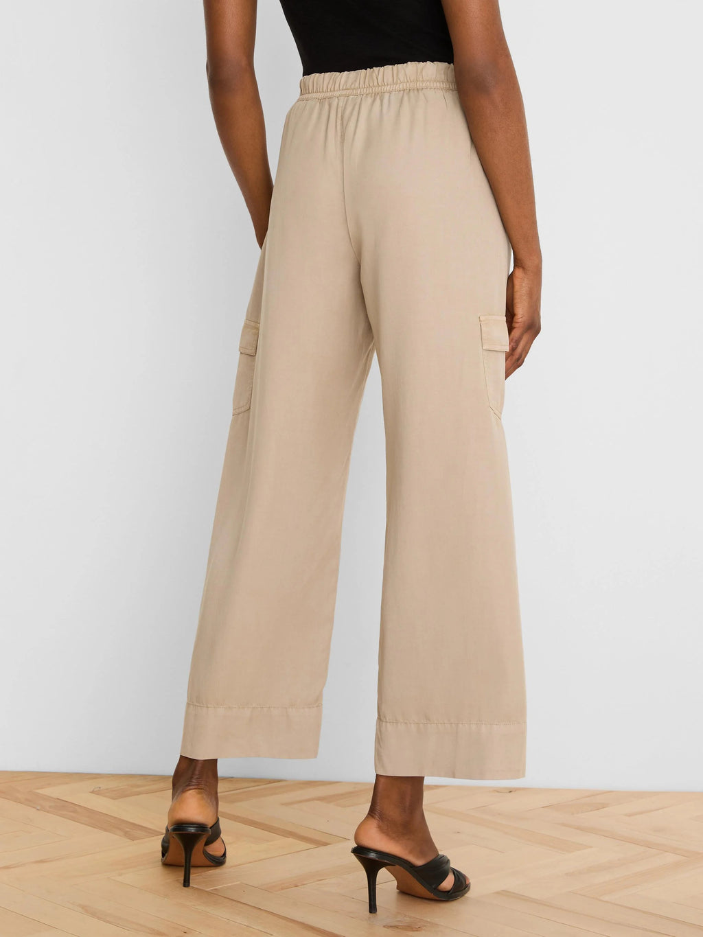 Eliot Wide Leg Drapey Cargo Ankle Pant
