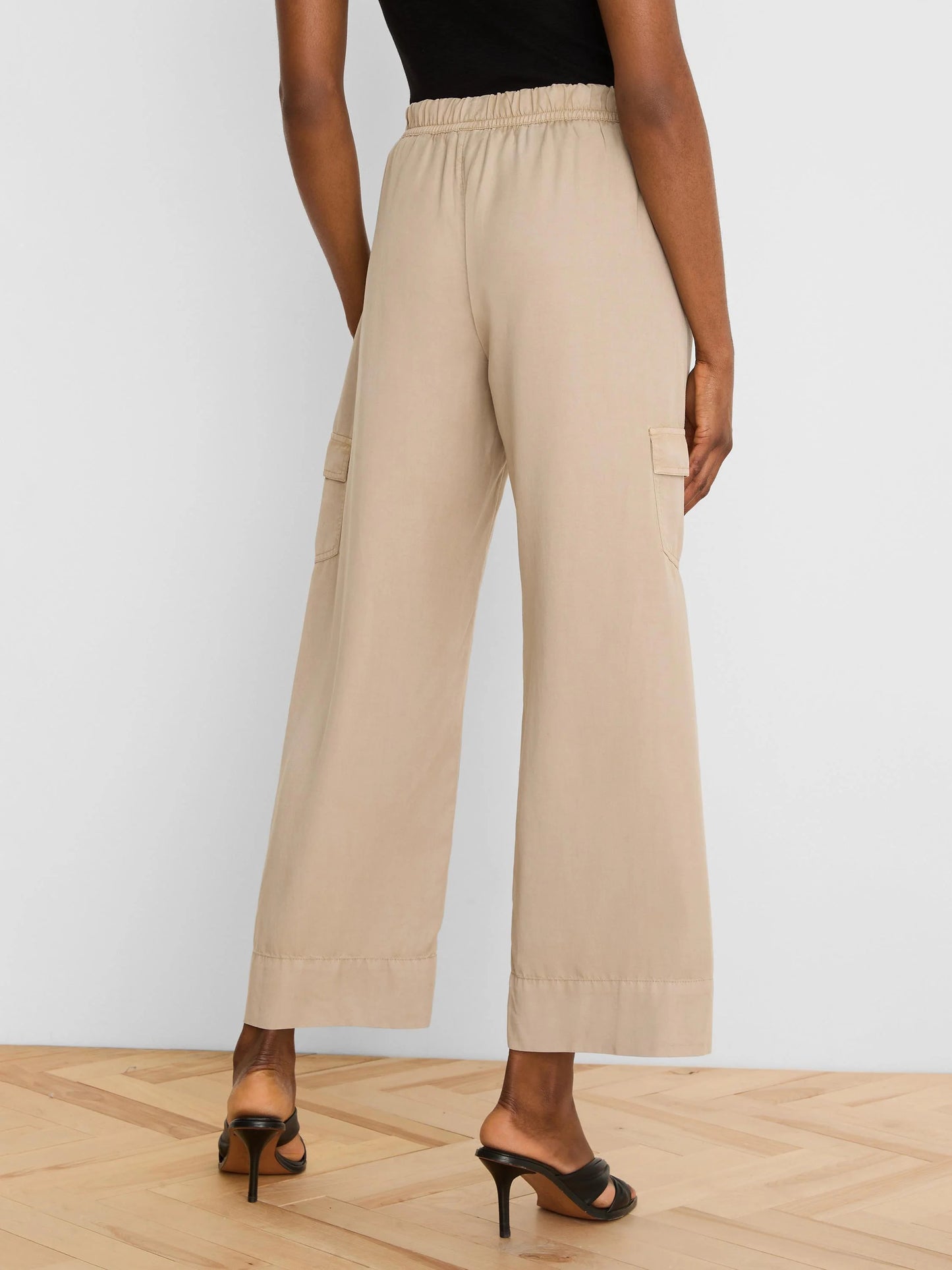 Eliot Wide Leg Drapey Cargo Ankle Pant