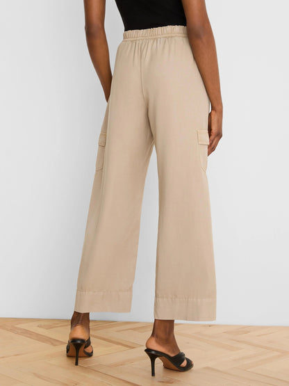 Eliot Wide Leg Drapey Cargo Ankle Pant