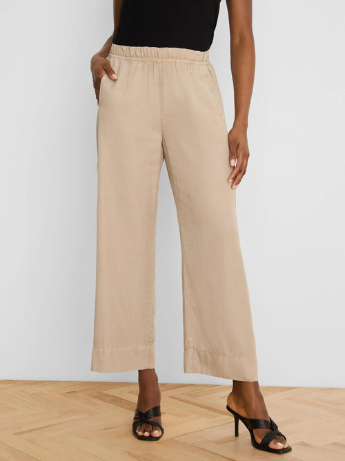Eliot Wide Leg Drapey Cargo Ankle Pant