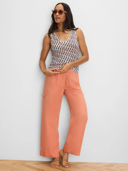 Eliot Wide Leg Drapey Cargo Ankle Pant