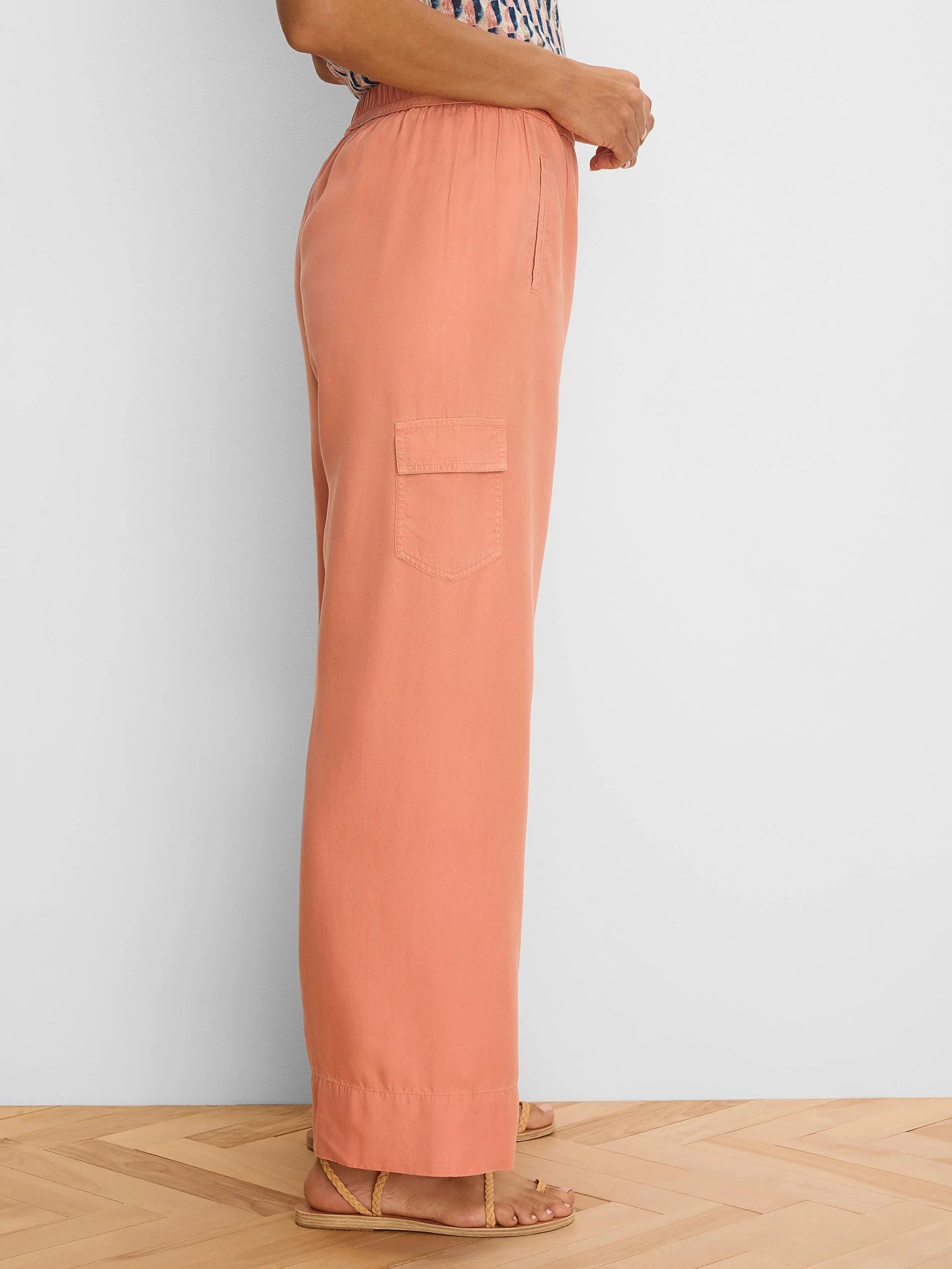 Eliot Wide Leg Drapey Cargo Ankle Pant