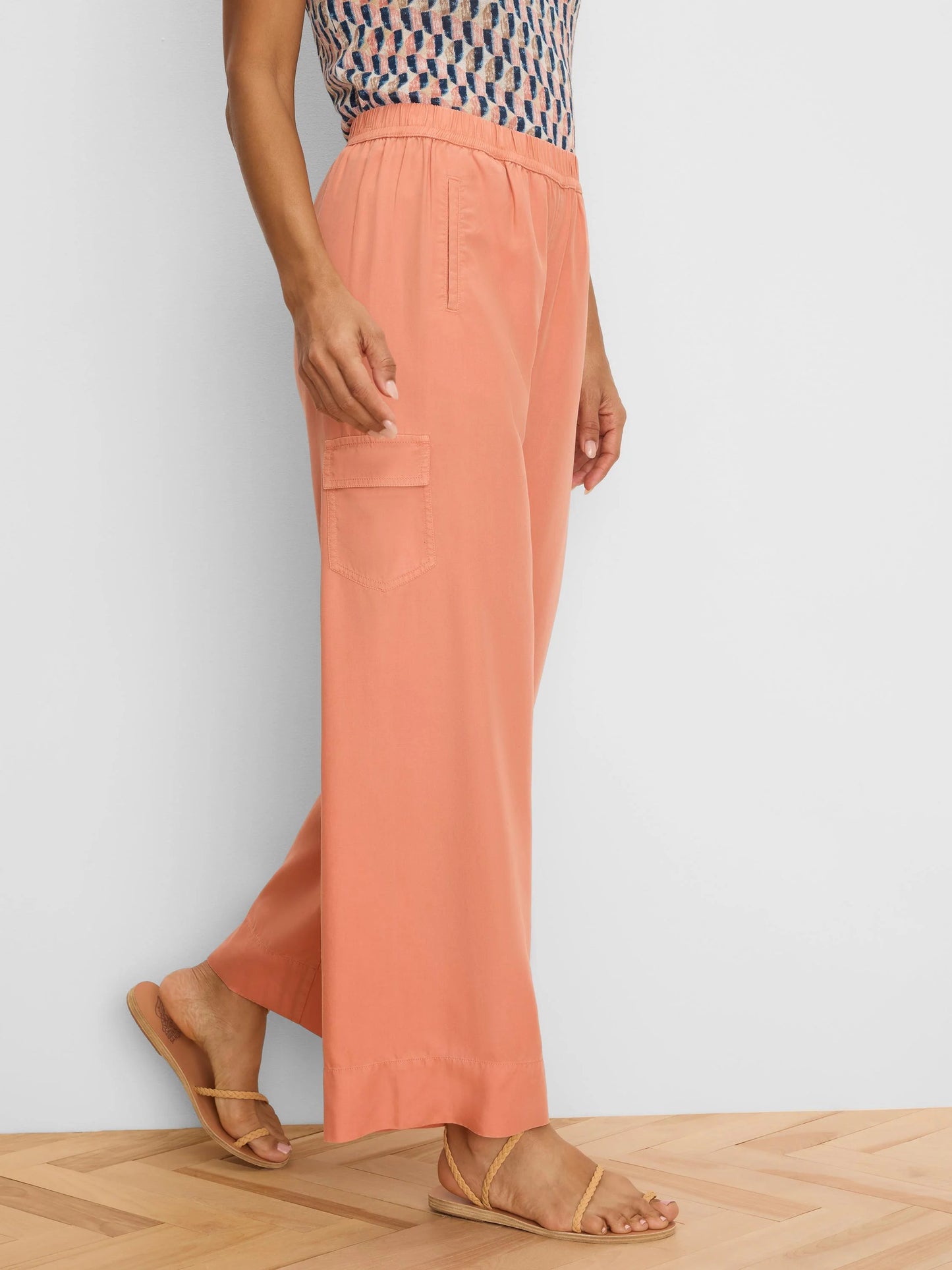 Eliot Wide Leg Drapey Cargo Ankle Pant