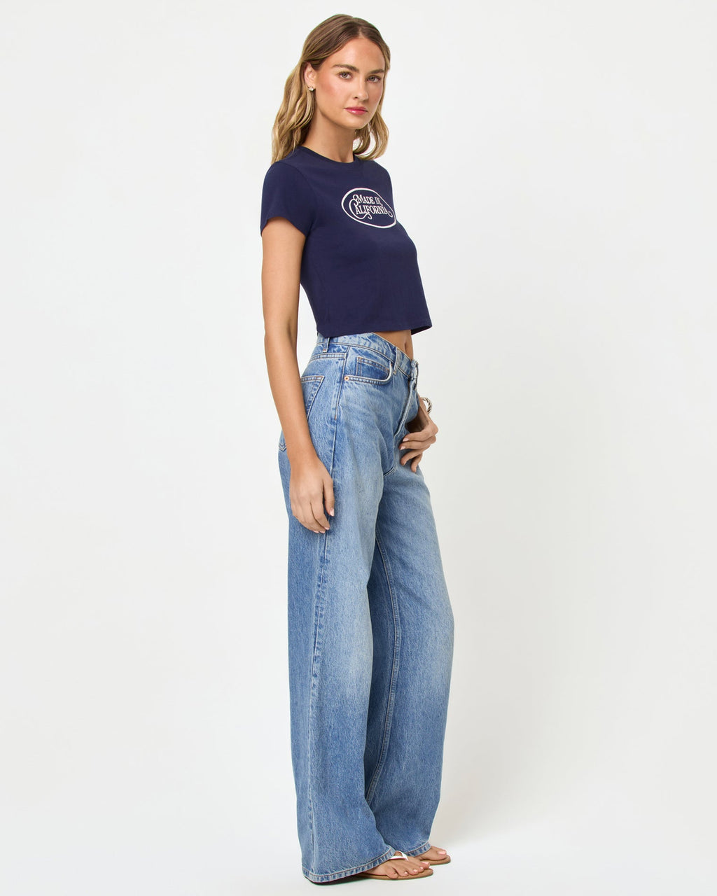 Merci Baby Tee - Made In California Midnight Blue