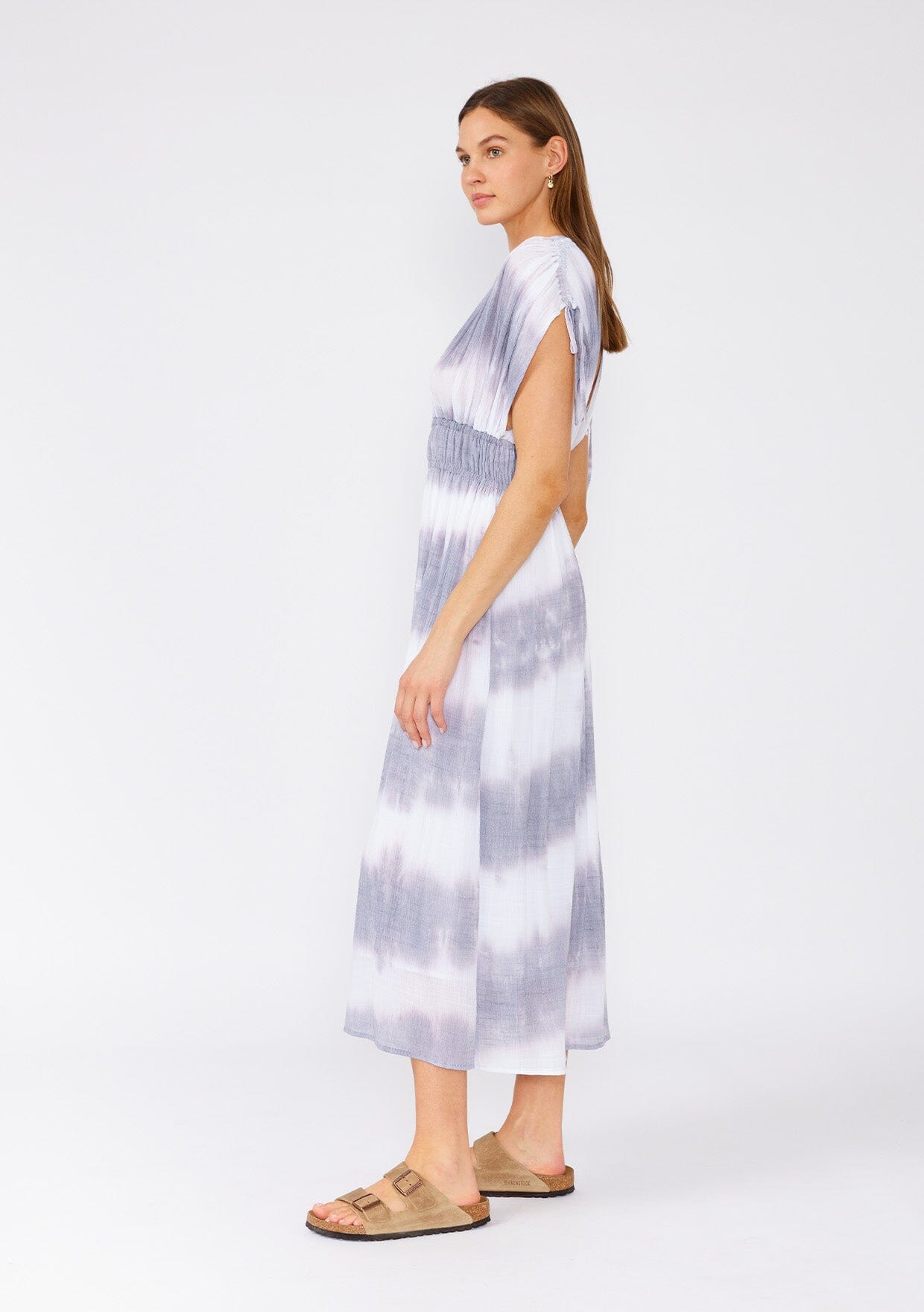 Bree Striped Midi Dress
