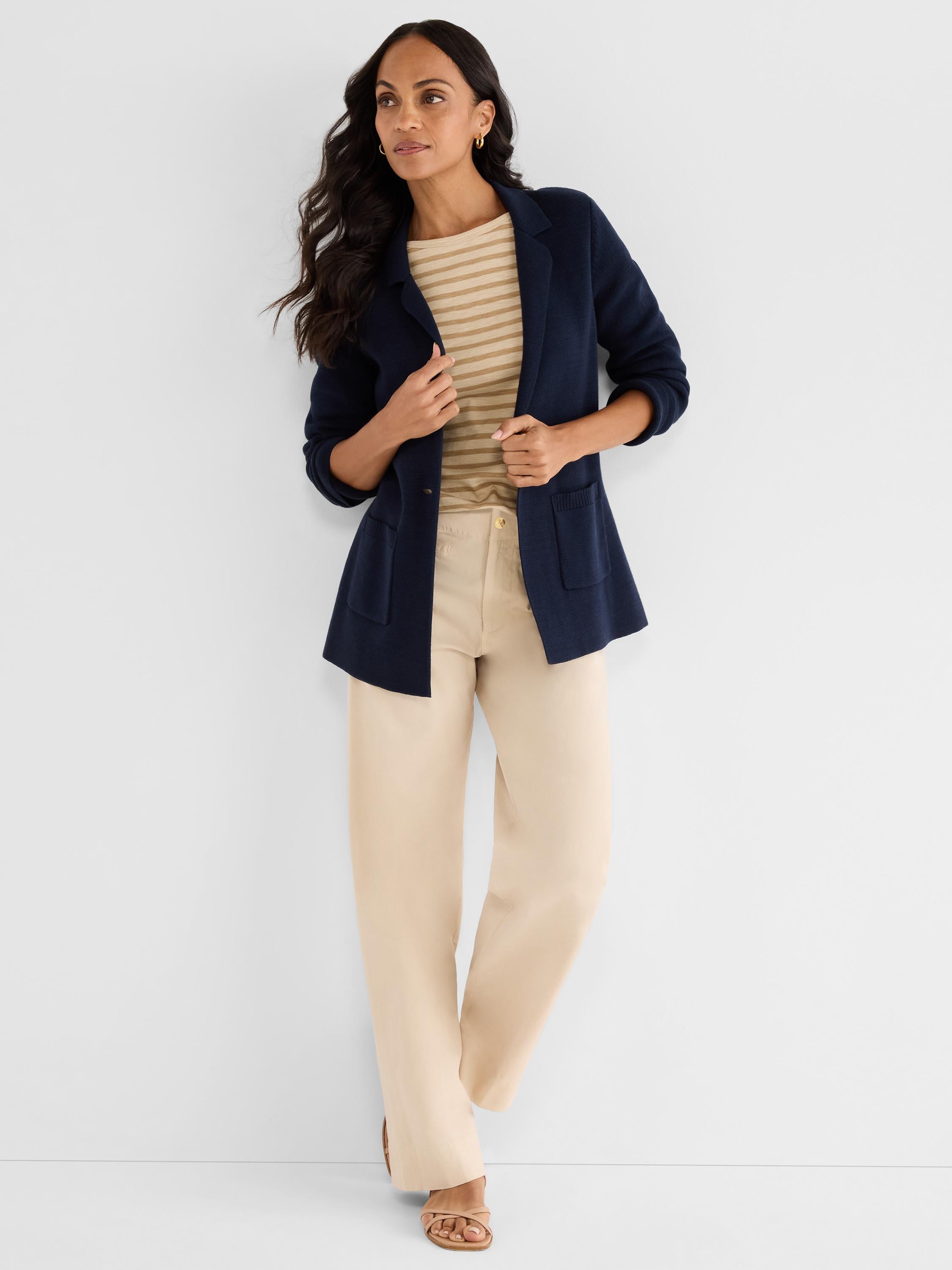 NZT 3/4 Sleeve Stripe Envelope Boat Tee