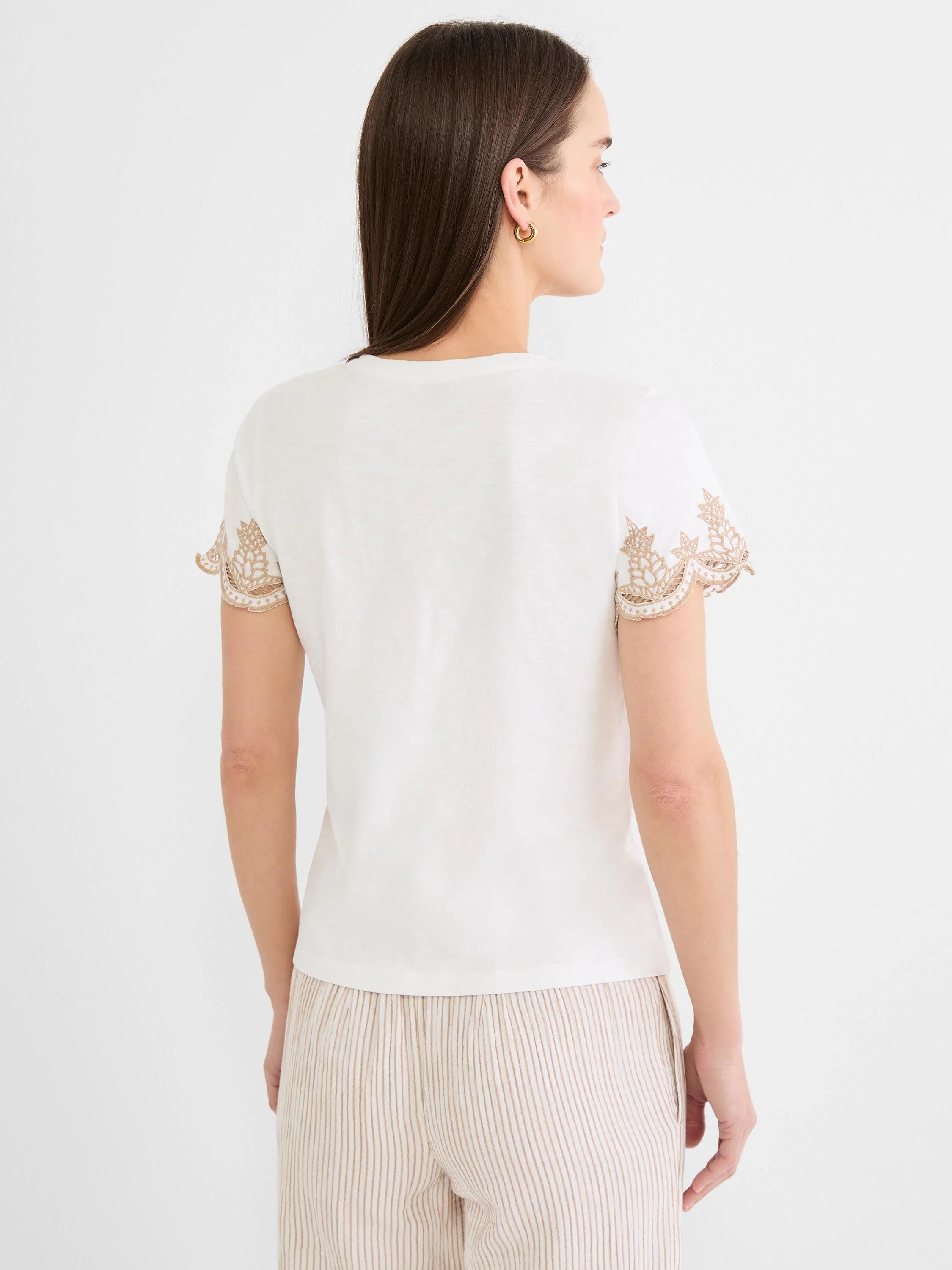 Deco Sleeve Cotton Slub Tee