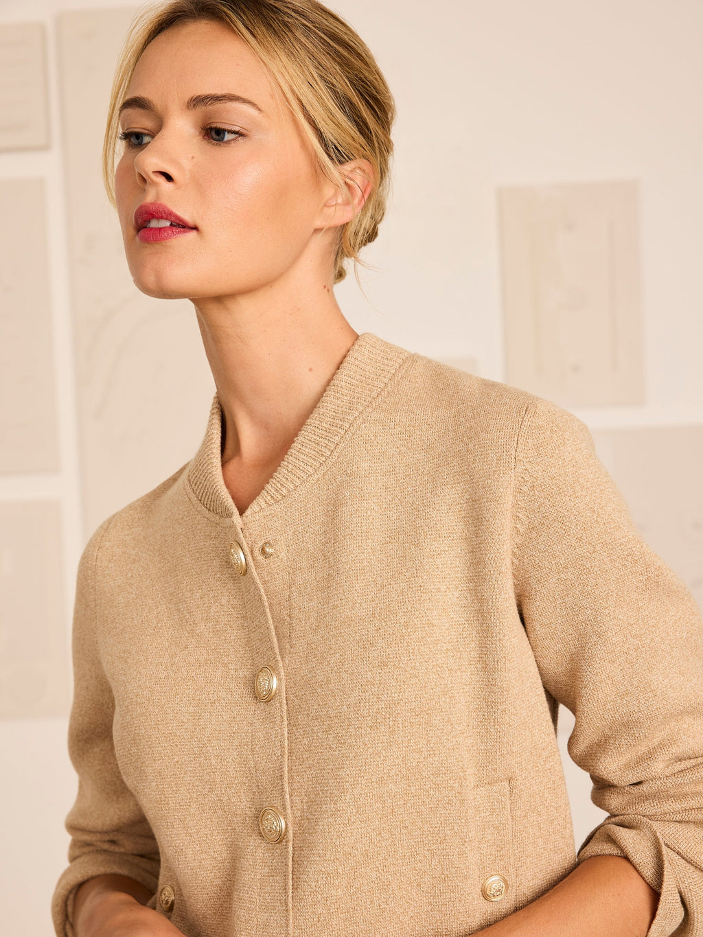 Knit Bomber Snap Jacket