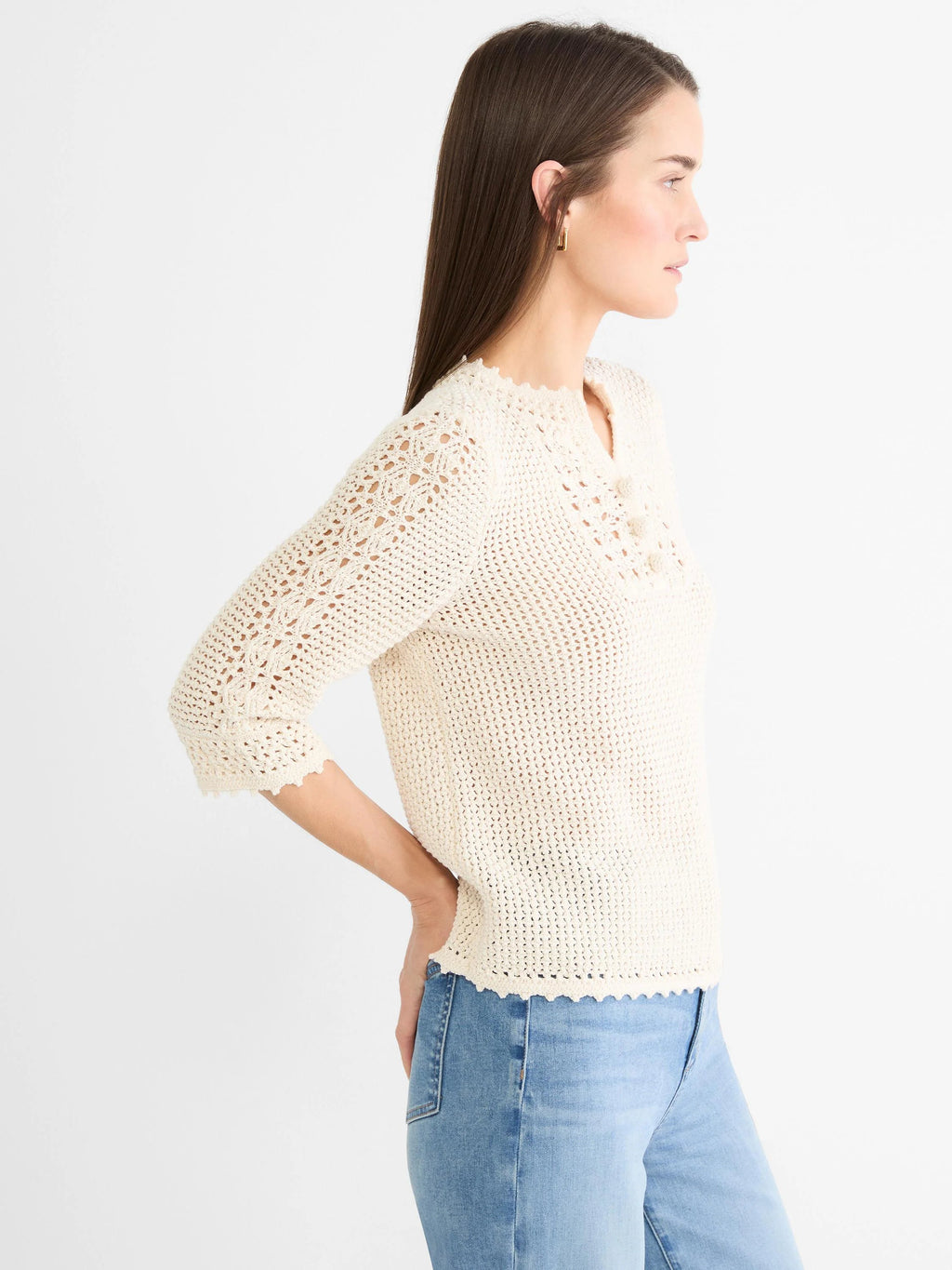 Crochet Mesh Sweater