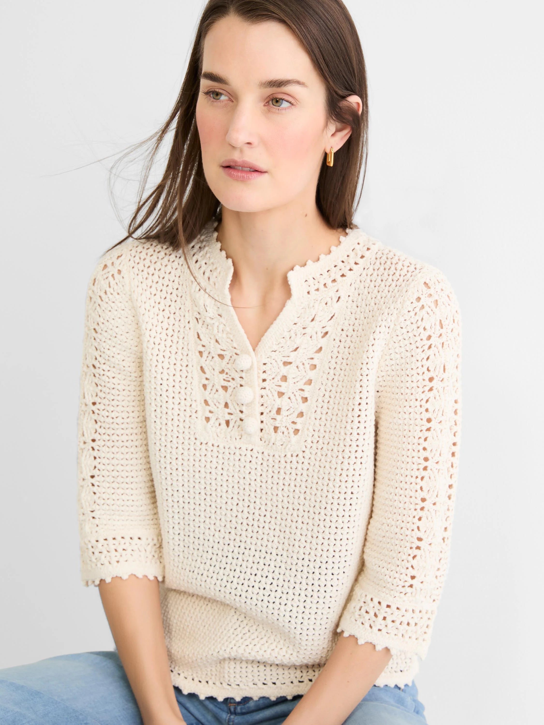 Crochet Mesh Sweater