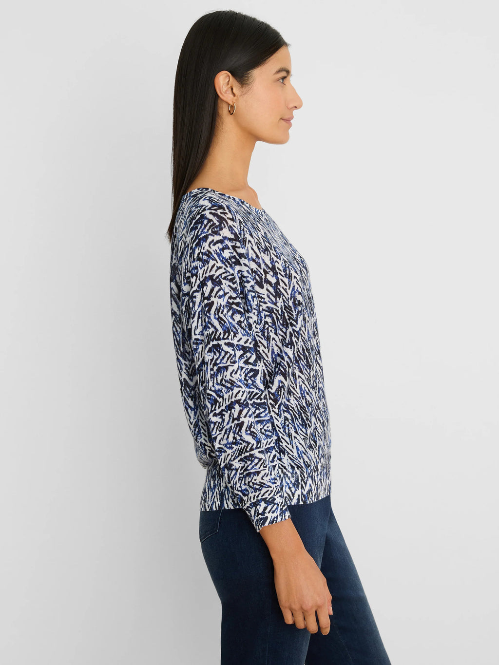 Indigo Crosshatch Sweater