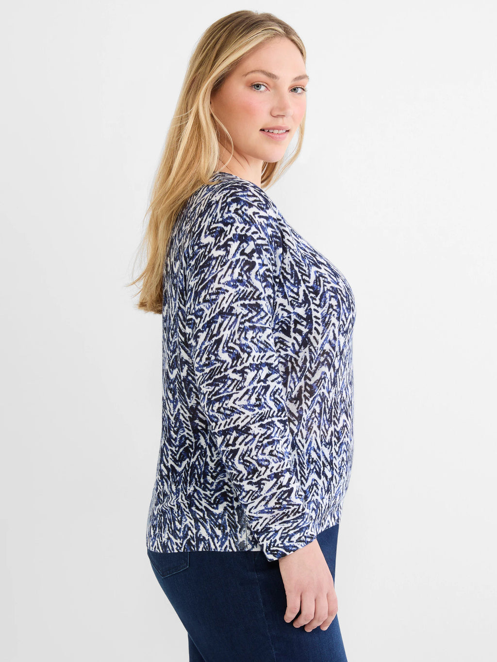 Indigo Crosshatch Sweater