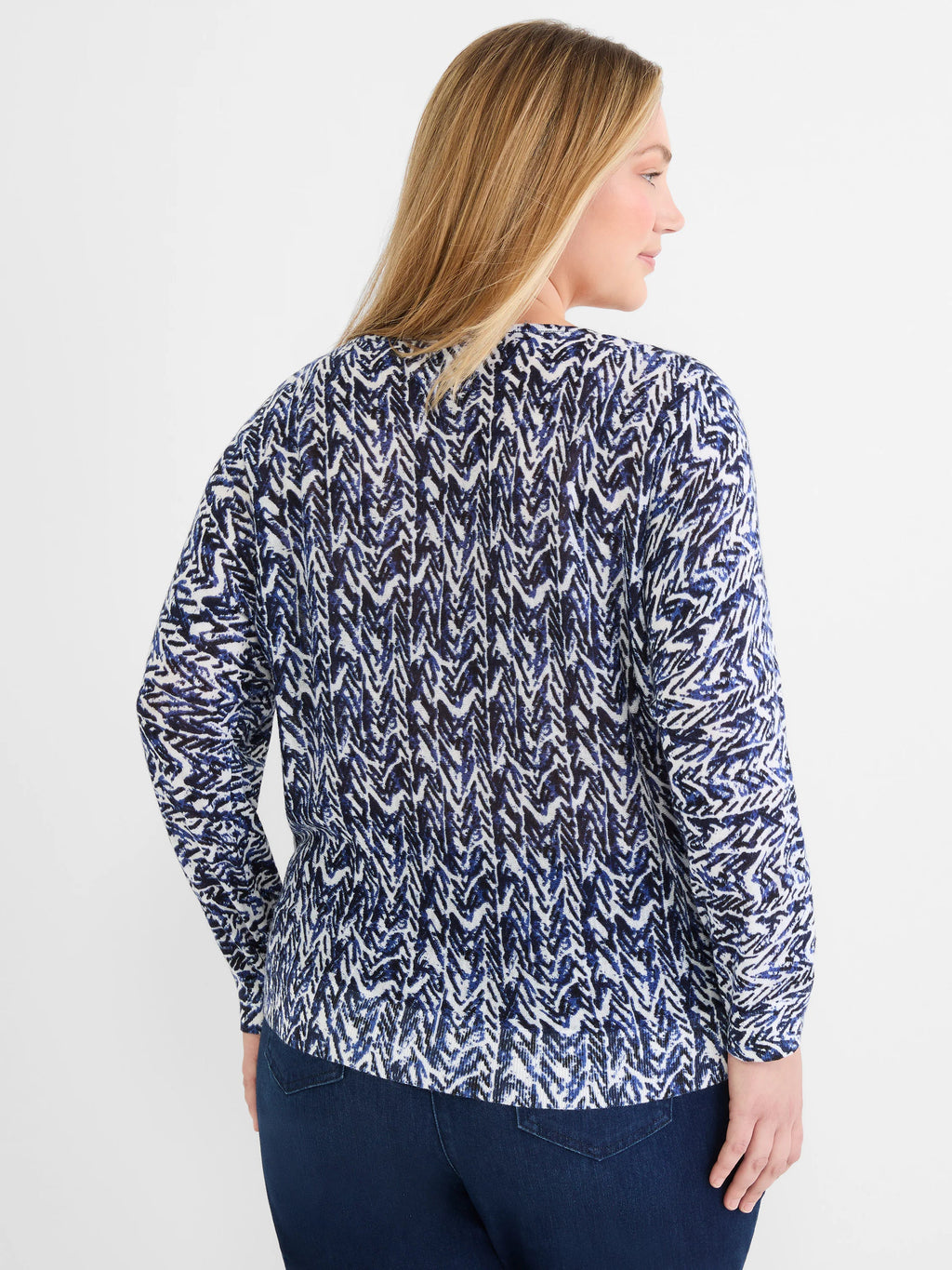 Indigo Crosshatch Sweater