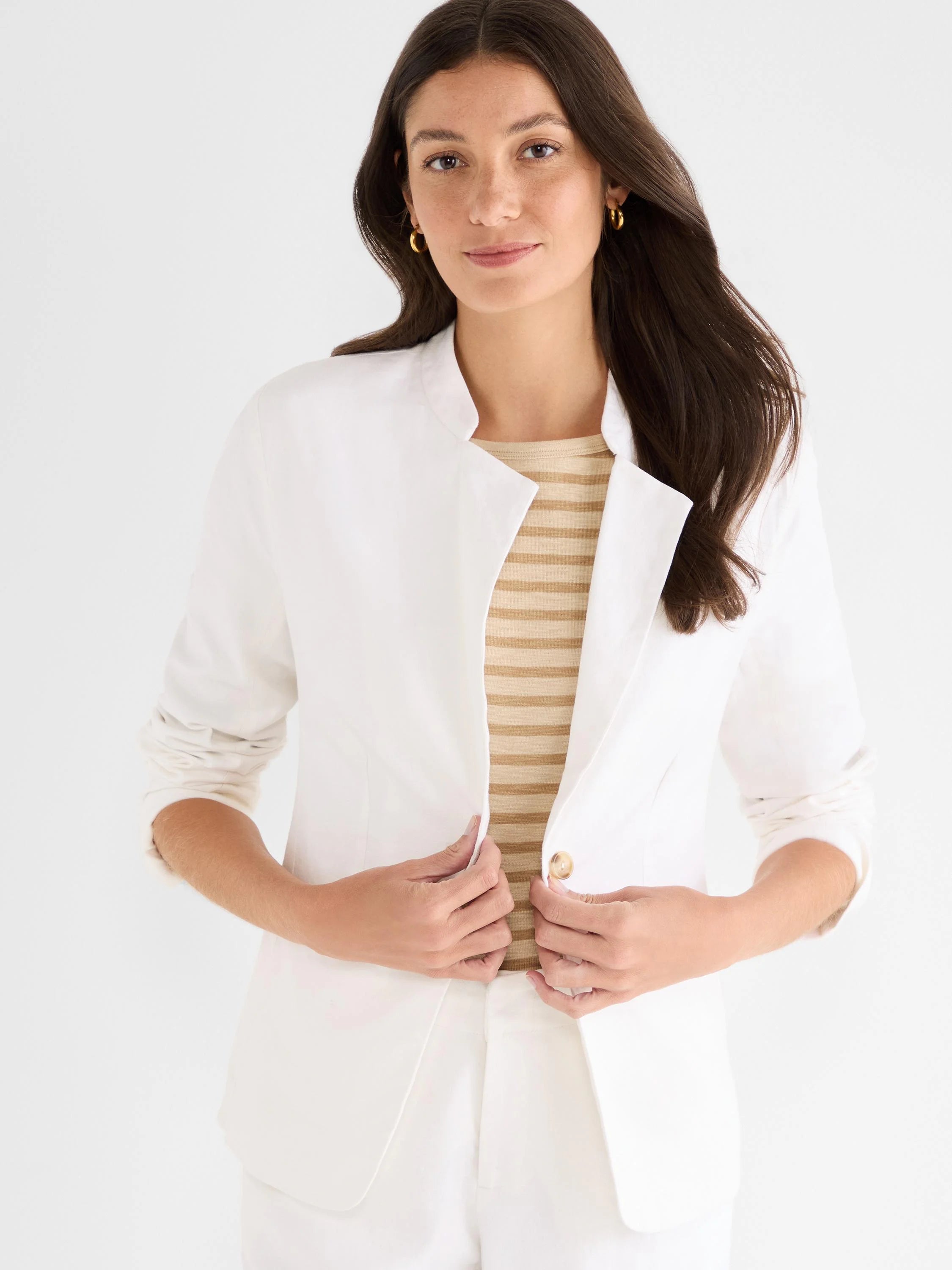 Stretch Linen Eva Blazer