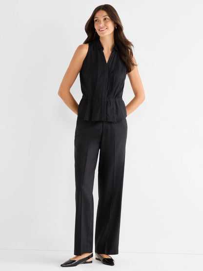 Lenox Wide Leg Stretch Linen Pant