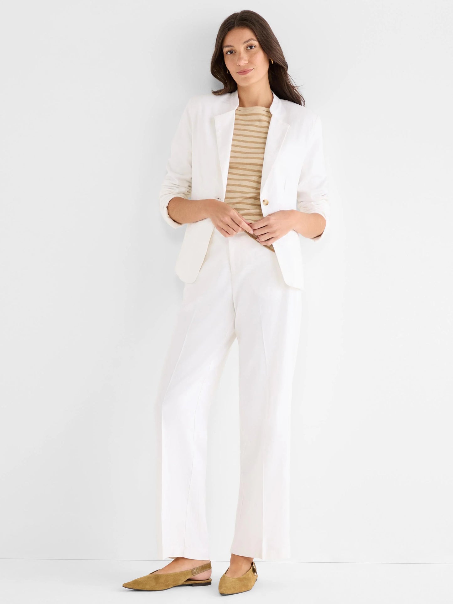 Lenox Wide Leg Stretch Linen Pant