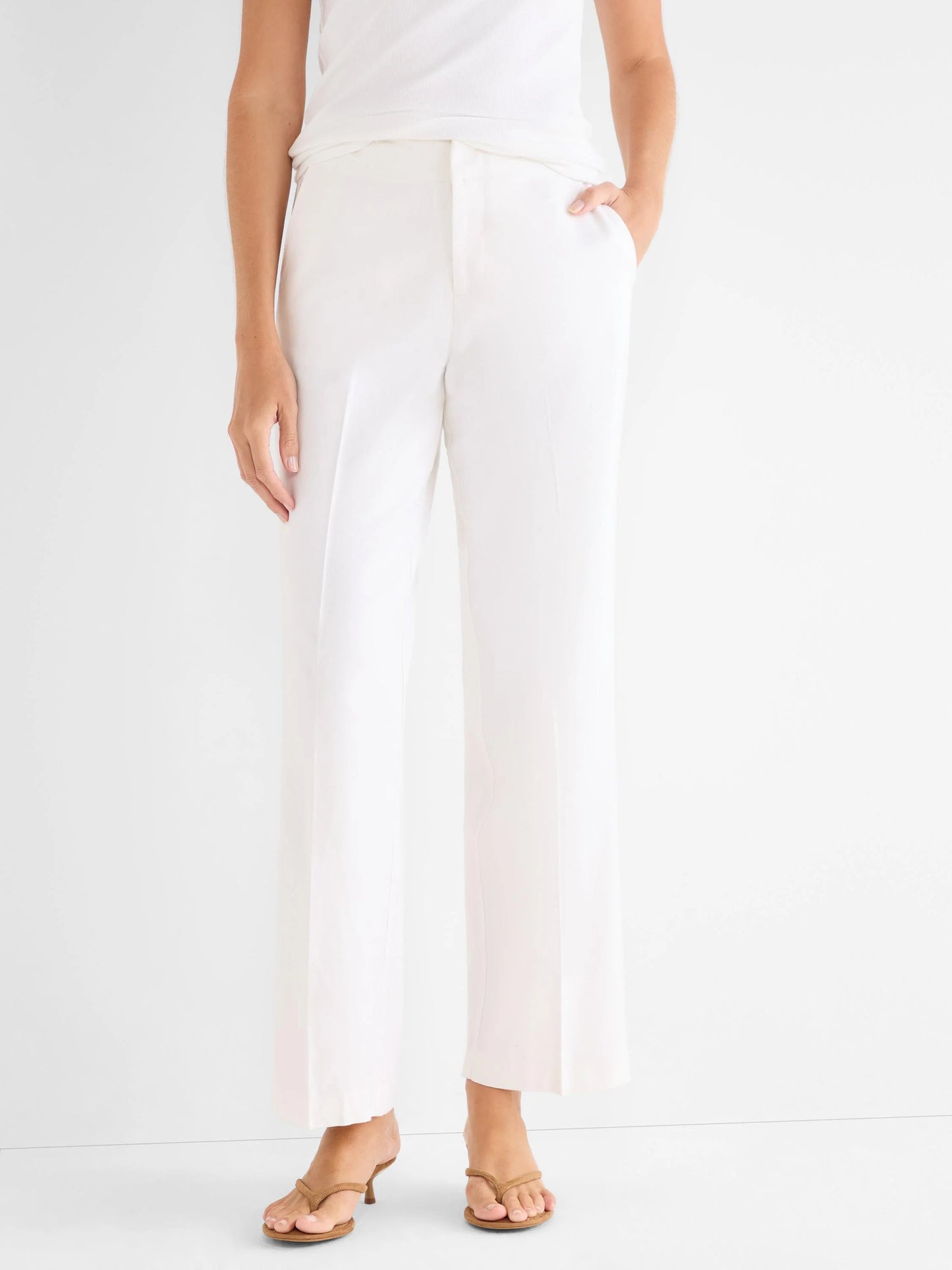 Lenox Wide Leg Stretch Linen Pant