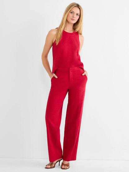 Lenox Wide Leg Stretch Linen Pant