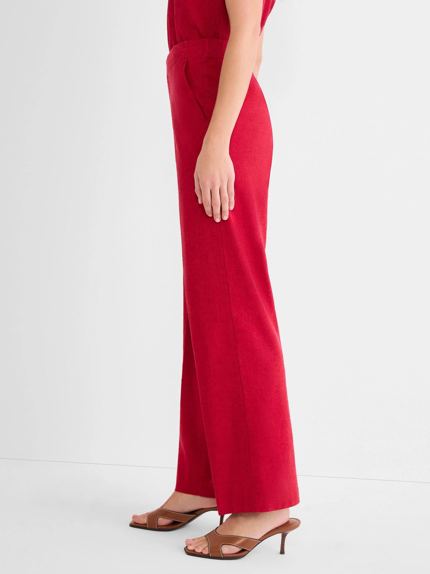 Lenox Wide Leg Stretch Linen Pant