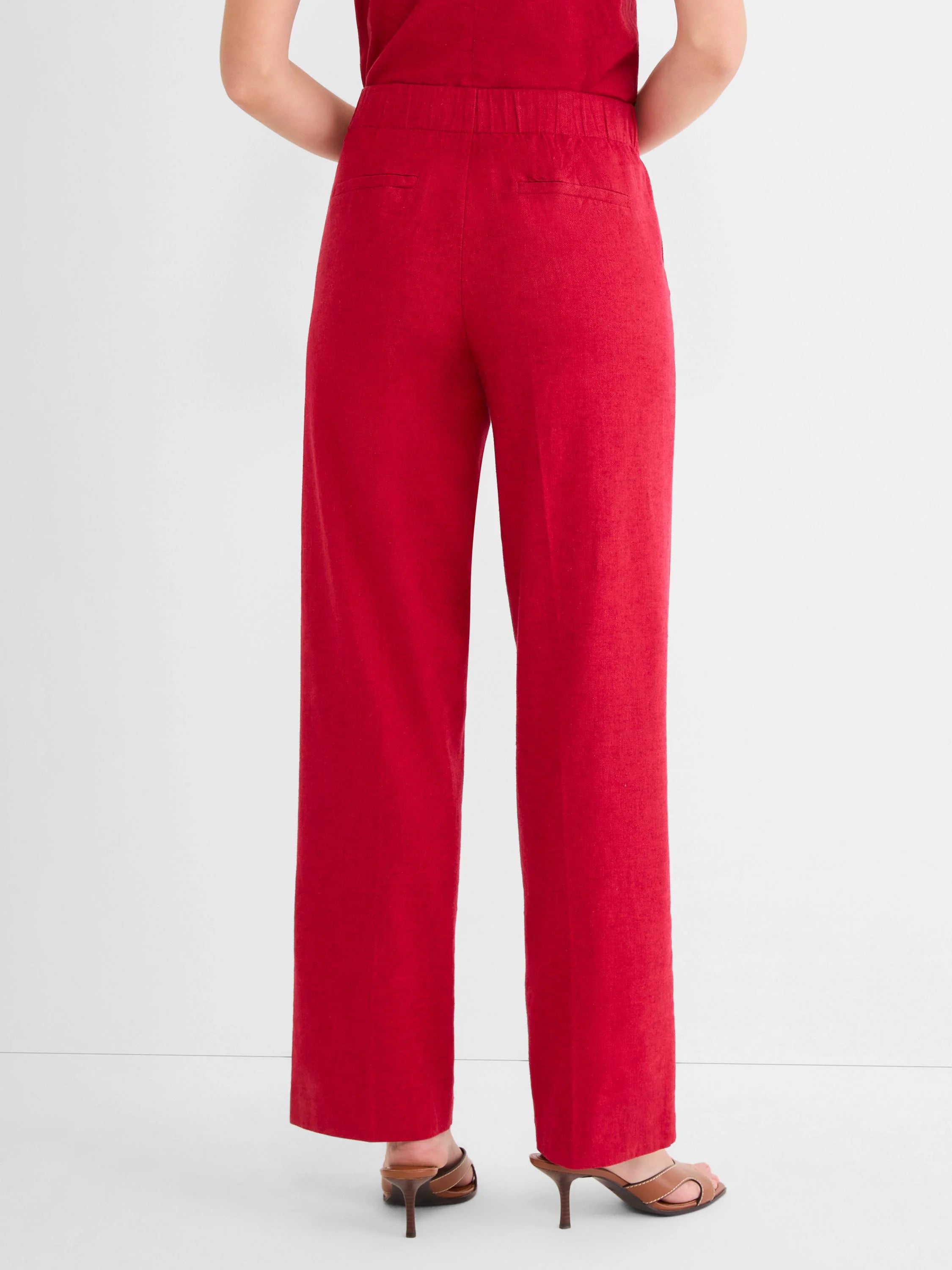 Lenox Wide Leg Stretch Linen Pant