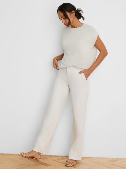 Lenox Wide Leg Stretch Linen Pant