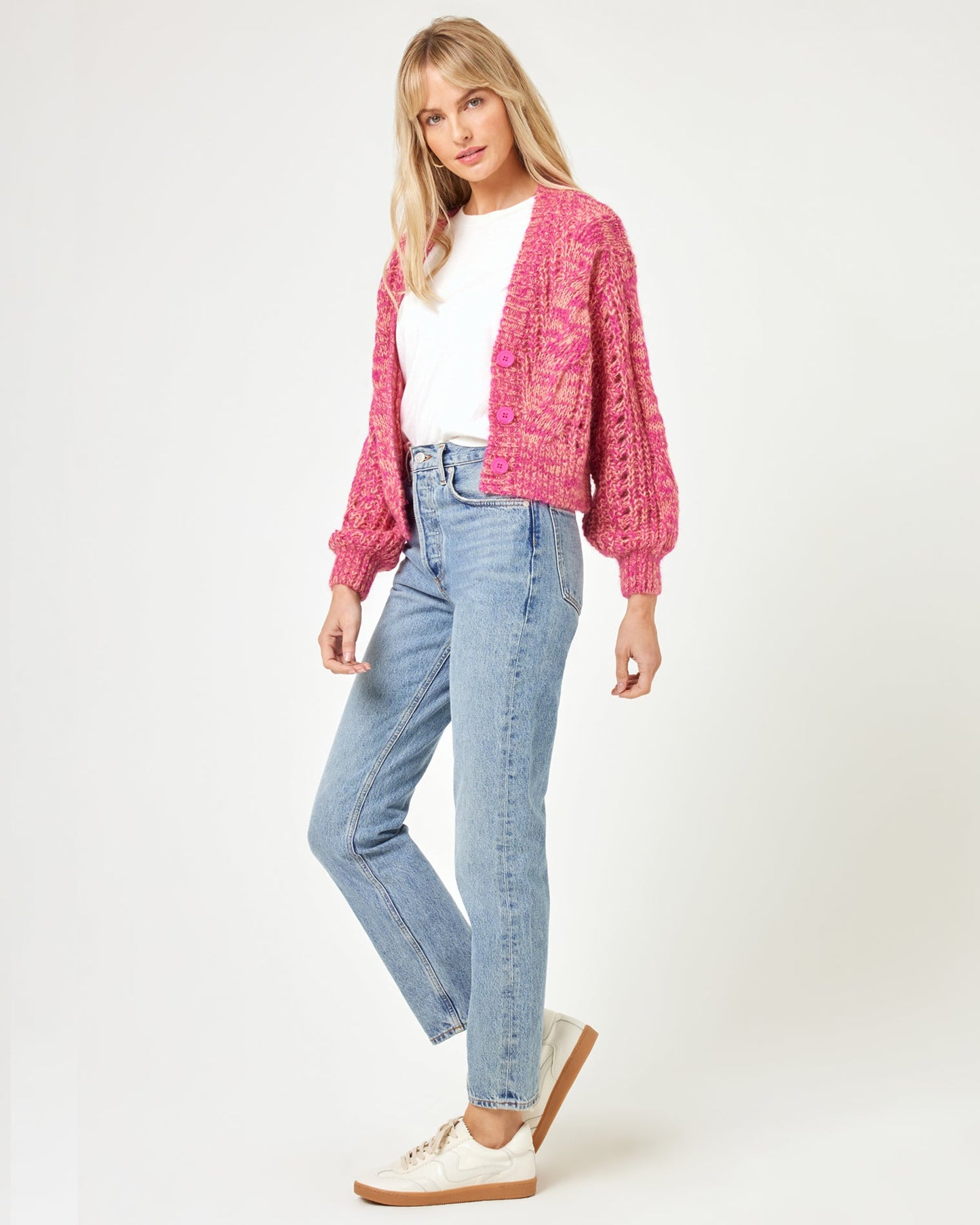 Strawberry Fields Cardigan - Strawberry Marl