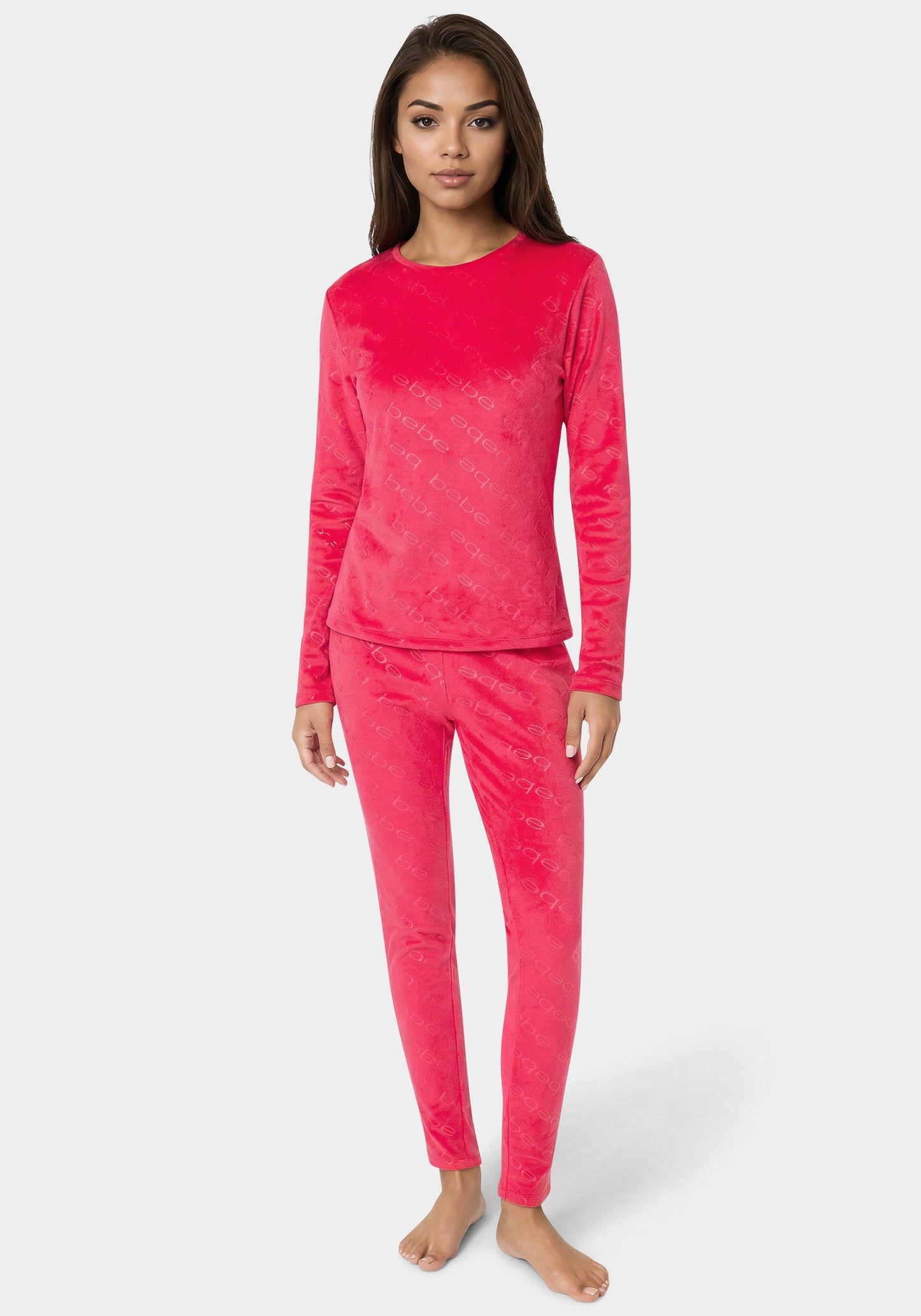 2pc Velour Bebe Louge Sleep Base Layer Set