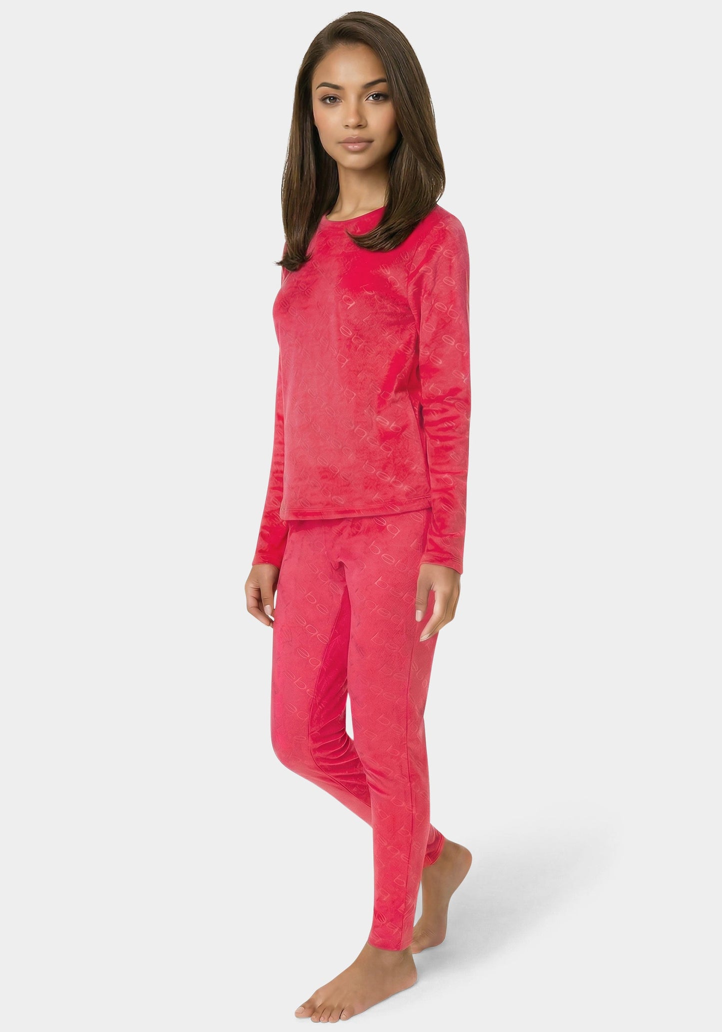 2pc Velour Bebe Louge Sleep Base Layer Set