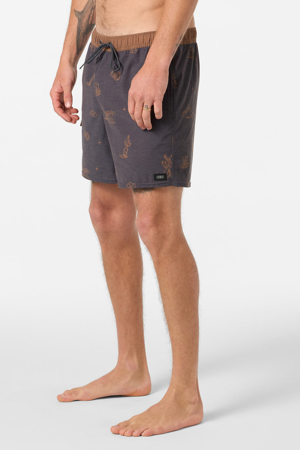 Hermosa Retro 17" Elastic Waist Swim Trunks