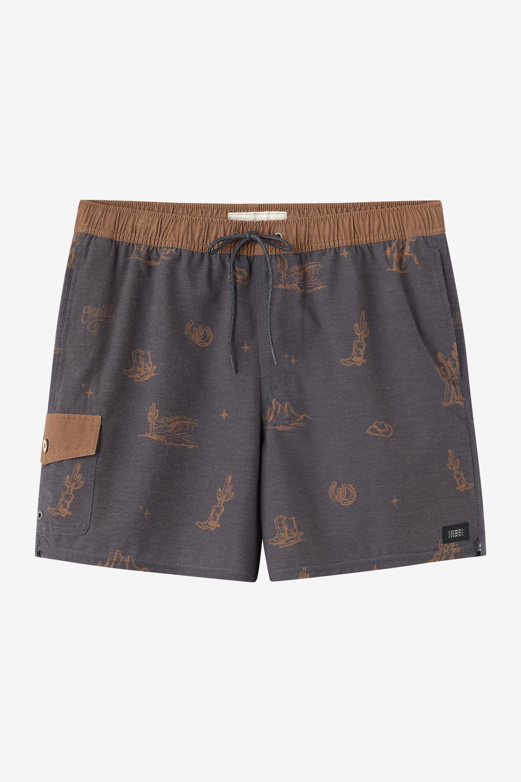 Hermosa Retro 17" Elastic Waist Swim Trunks