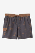 Hermosa Retro 17" Elastic Waist Swim Trunks