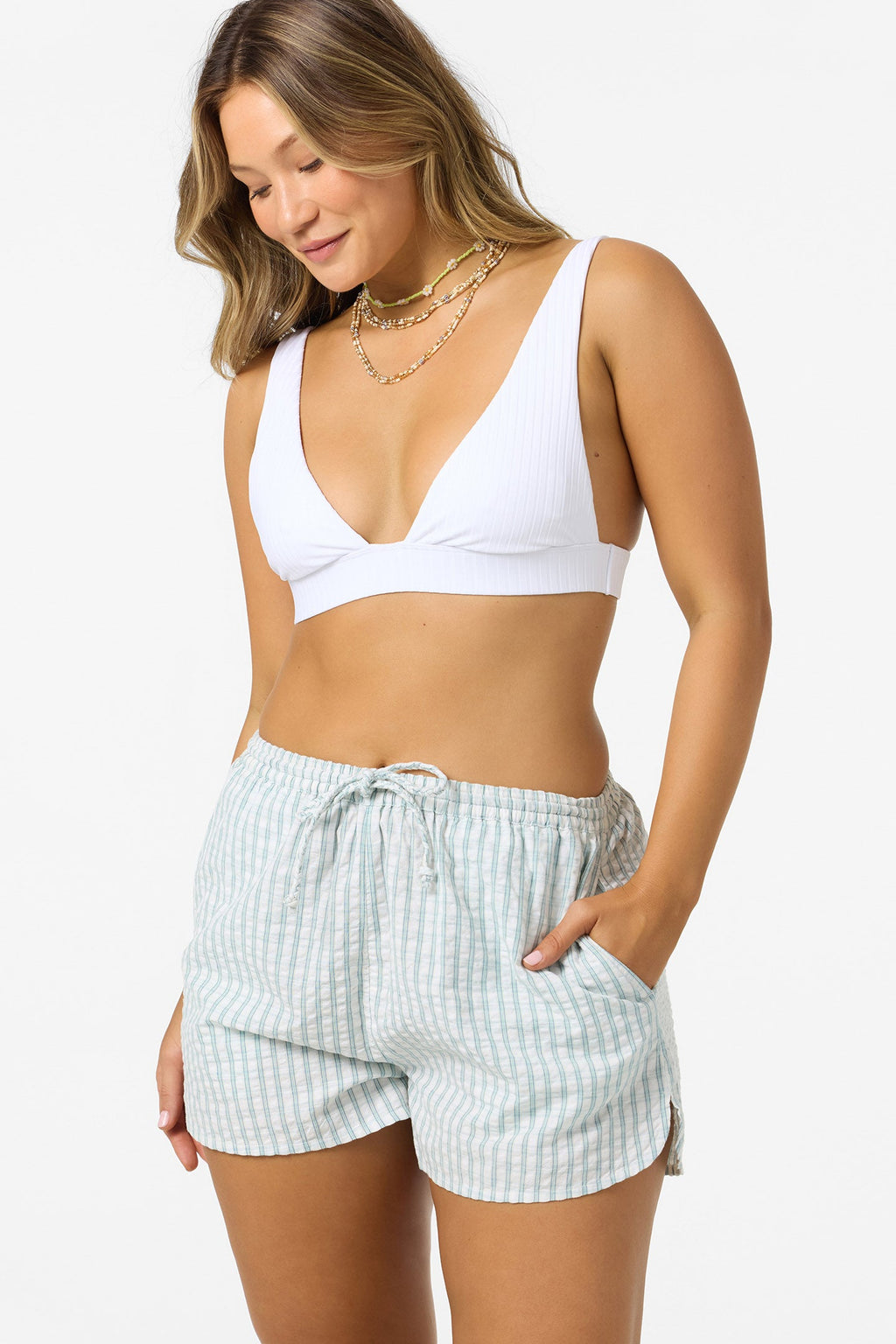 Millie Seersucker Beach Shorts