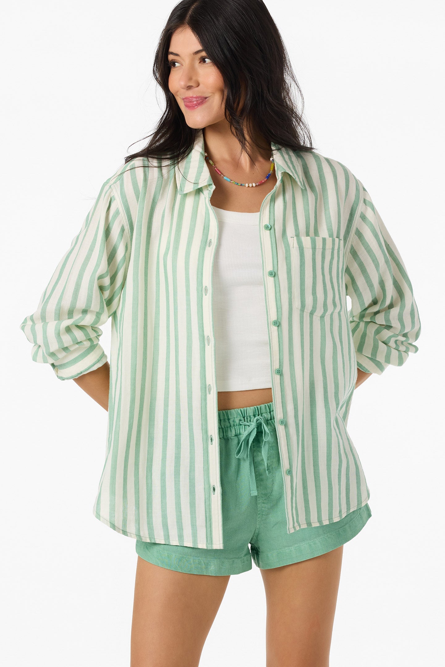 Leni Stripe Relaxed Long Sleeve Top