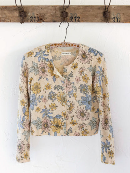 Your Everything Cardigan Sweater - Ivory Dahlia Floral
